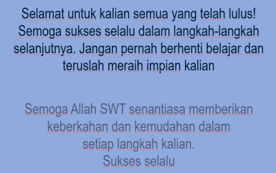 Pengumuman Kelulusan TP. 2024-2025